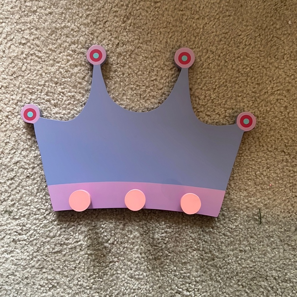 Princess Crown Wooden Wall Hanger